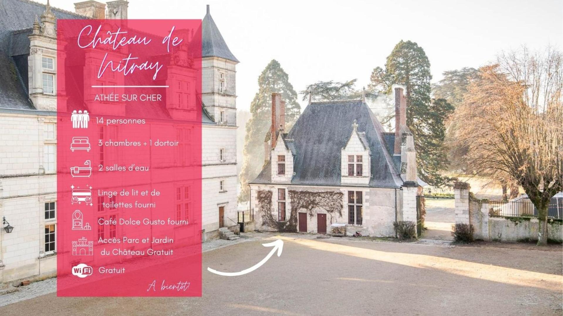 16Th Century Hunting Lodge - Chateau De Nitray Athée-sur-Cher Eksteriør bilde